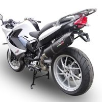 Exhaust compatible with Bmw F800GT 2017-2019, Furore Evo4 Nero, Slip-on exhaust including removable db killer and link pipe, EPA-compliant 