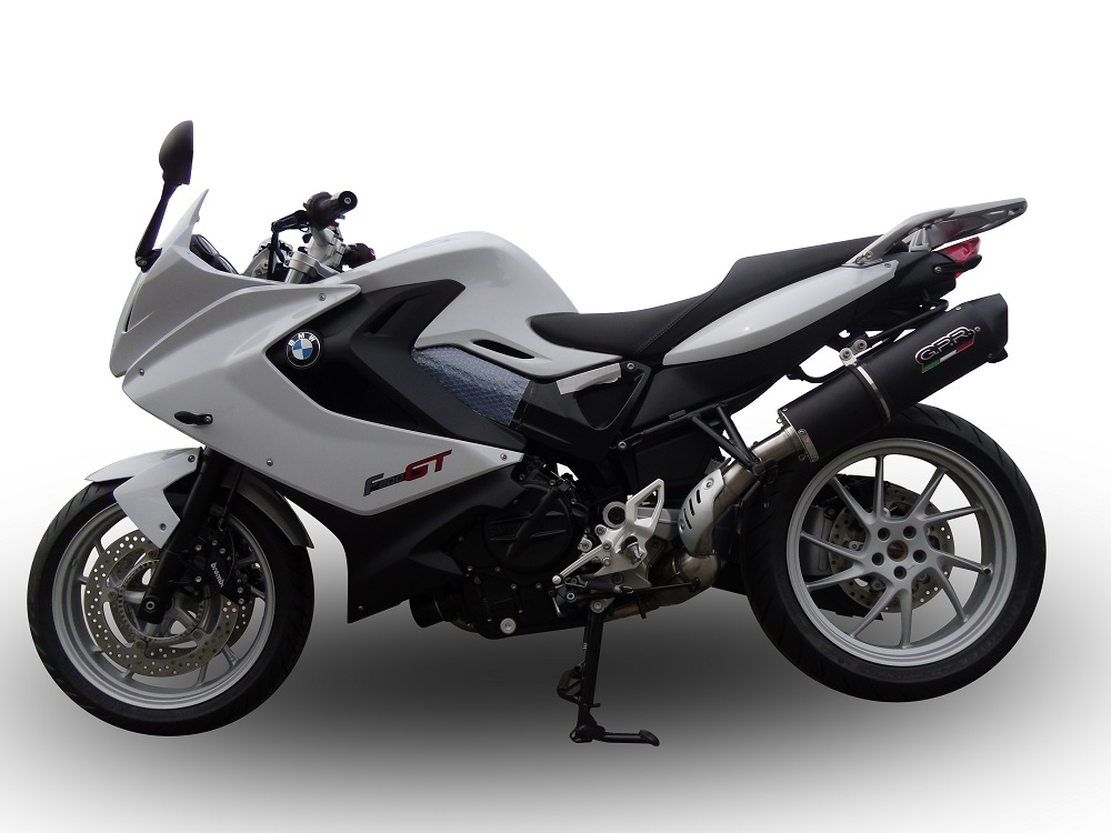 Exhaust compatible with Bmw F800GT 2017-2019, Furore Evo4 Nero, Slip-on exhaust including removable db killer and link pipe, EPA-compliant 