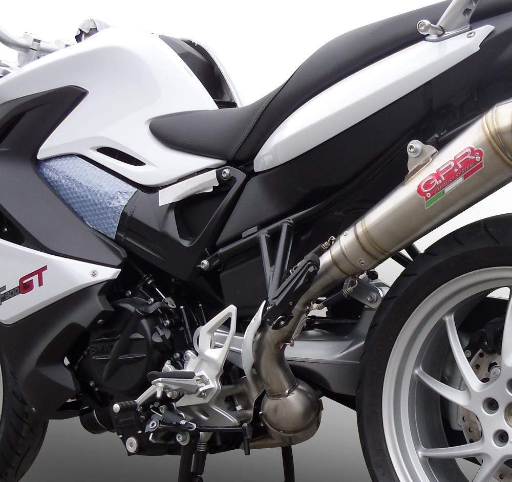 Exhaust compatible with Bmw F800GT 2012-2016, Powercone Evo, Slip-on exhaust including removable db killer and link pipe, EPA-compliant 