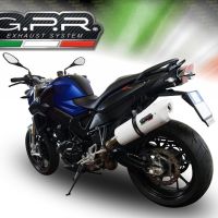 Exhaust compatible with Bmw F800R 2017-2019, Albus Evo4, Slip-on exhaust including removable db killer and link pipe, EPA-compliant 