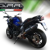 Exhaust compatible with Bmw F800R 2017-2019, Furore Evo4 Nero, Slip-on exhaust including removable db killer and link pipe, EPA-compliant 