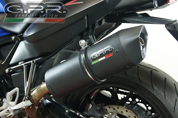 Exhaust compatible with Bmw F800R 2017-2019, Furore Evo4 Nero, Slip-on exhaust including removable db killer and link pipe, EPA-compliant 