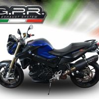 Exhaust compatible with Bmw F800R 2017-2019, Furore Evo4 Nero, Slip-on exhaust including removable db killer and link pipe, EPA-compliant 