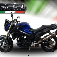 GPR exhaust compatible with  Bmw F800R 2015-2016, New Grand Prix Evo Titanium, Slip-on exhaust including removable db killer and link pipe, EPA-compliant 