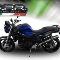 Exhaust compatible with Bmw F800R 2009-2014, Powercone Evo, Slip-on exhaust including removable db killer and link pipe, EPA-compliant 