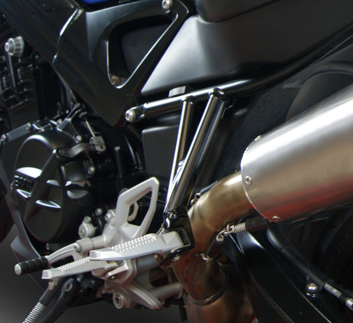Exhaust compatible with Bmw F800R 2009-2014, Powercone Evo, Slip-on exhaust including removable db killer and link pipe, EPA-compliant 