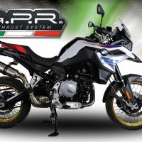 GPR exhaust compatible with  Bmw F 800 Gs 2024-2025, New Grand Prix Evo Titanium, Slip-on exhaust including removable db killer and link pipe, EPA-compliant 