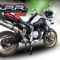 Exhaust compatible with Bmw F850GS - Adventure 2018-2020, Satinox , Slip-on exhaust including removable db killer and link pipe, EPA-compliant 