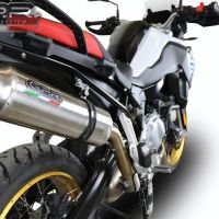 Exhaust compatible with Bmw F850GS - Adventure 2018-2020, Satinox , Slip-on exhaust including removable db killer and link pipe, EPA-compliant 