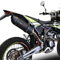 Exhaust compatible with Fantic Motor 125 M Performance 2019-2020, Furore Nero, Slip-on exhaust including removable db killer and link pipe, EPA-compliant 