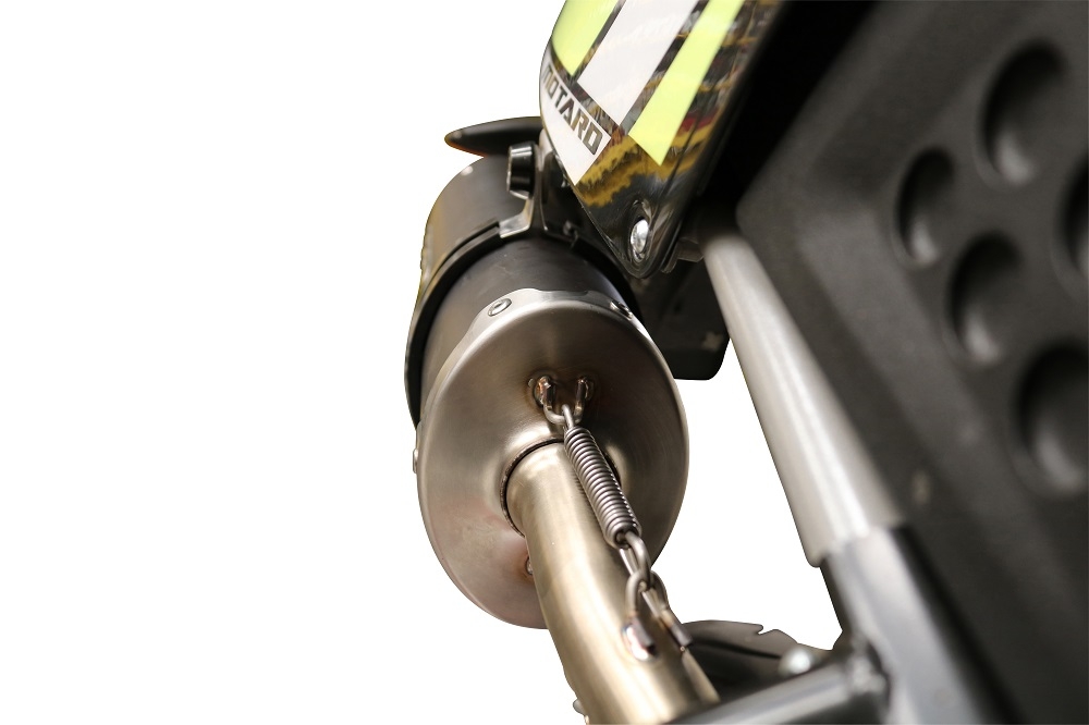 Exhaust compatible with Fantic Motor 125 M Performance 2019-2020, Furore Nero, Slip-on exhaust including removable db killer and link pipe, EPA-compliant 
