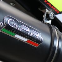 Exhaust compatible with Fantic Motor XEF 125 Enduro 125 Competition/Performance 2021-2024, Furore Evo4 Nero, Slip-on exhaust including removable db killer and link pipe, not EPA-compliant 