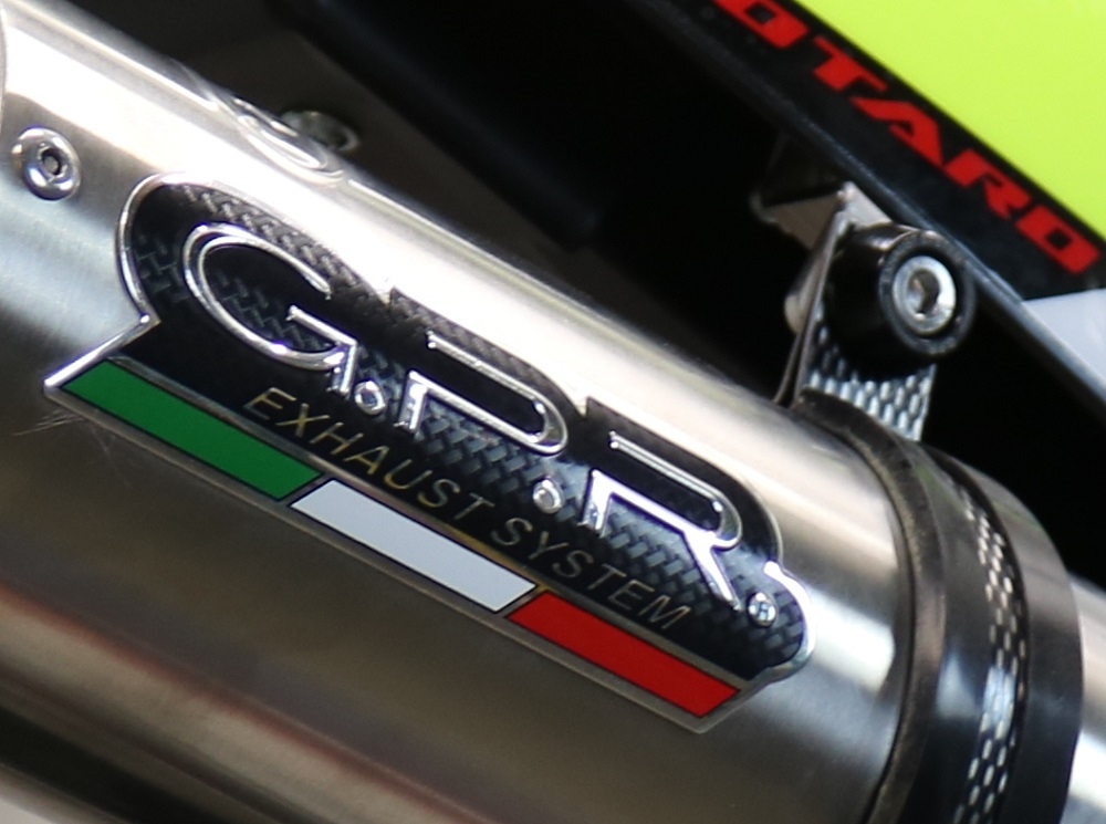 Exhaust compatible with Fantic Motor XMF Motard 125 Competition/Performance 2021-2024, M3 Inox , Slip-on exhaust including removable db killer and link pipe, not EPA-compliant 