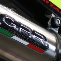 Exhaust compatible with Fantic Motor XMF Motard 125 Competition/Performance 2021-2024, M3 Inox , Slip-on exhaust including removable db killer and link pipe, not EPA-compliant 