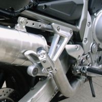 Exhaust compatible with Yamaha Fzs 1000 Fazer 2001-2005, Trioval, Slip-on exhaust including removable db killer and link pipe, EPA-compliant 