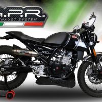 Exhaust compatible with F.B. Mondial Hps 300 2021-2022, Deeptone Inox, Slip-on exhaust including removable db killer and link pipe, EPA-compliant 