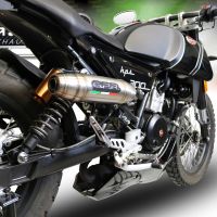 Exhaust compatible with F.B. Mondial Hps 300 2021-2022, Deeptone Inox, Slip-on exhaust including removable db killer and link pipe, EPA-compliant 