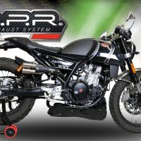 Exhaust compatible with F.B. Mondial Hps 300 2021-2022, F205, Slip-on exhaust including removable db killer and link pipe, EPA-compliant 