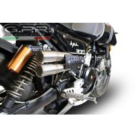 GPR exhaust compatible with F.B. Mondial Hps 300 2018-2021, F205, Homologated legal slip-on exhaust including removable db killer and link pipe 