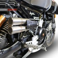 Exhaust compatible with F.B. Mondial Hps 300 2018-2021, F205, Slip-on exhaust including removable db killer and link pipe, EPA-compliant 