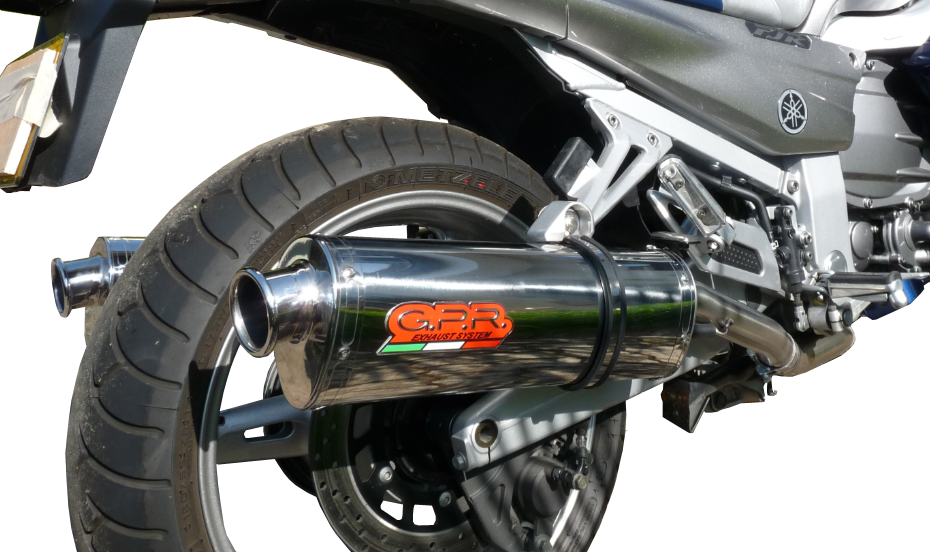 Exhaust compatible with Yamaha FJR1300 2001-2005, Trioval, Dual slip-on including removable db killers and link pipes, EPA-compliant 