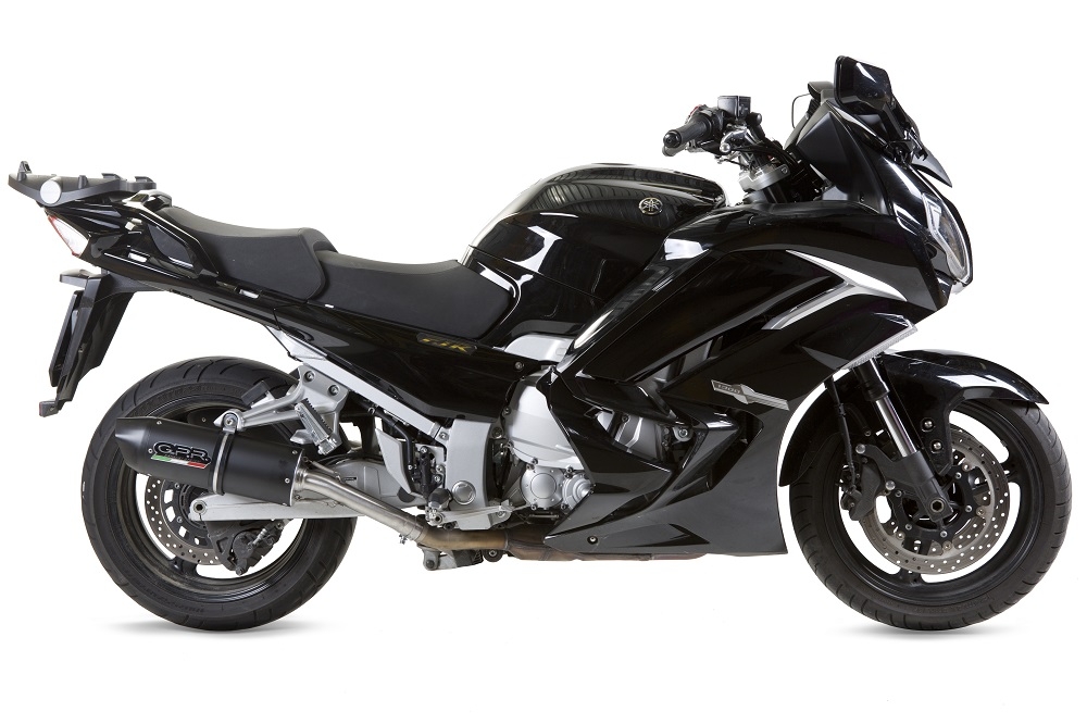 Exhaust compatible with Yamaha FJR1300 2017-2020, Furore Evo4 Nero, Dual slip-on including removable db killers and link pipes, not EPA-compliant 