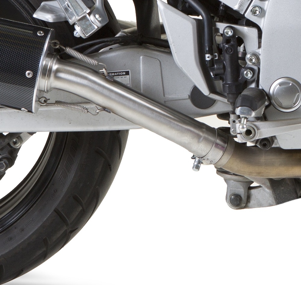 Exhaust compatible with Yamaha FJR1300 2017-2020, Furore Evo4 Nero, Dual slip-on including removable db killers and link pipes, not EPA-compliant 