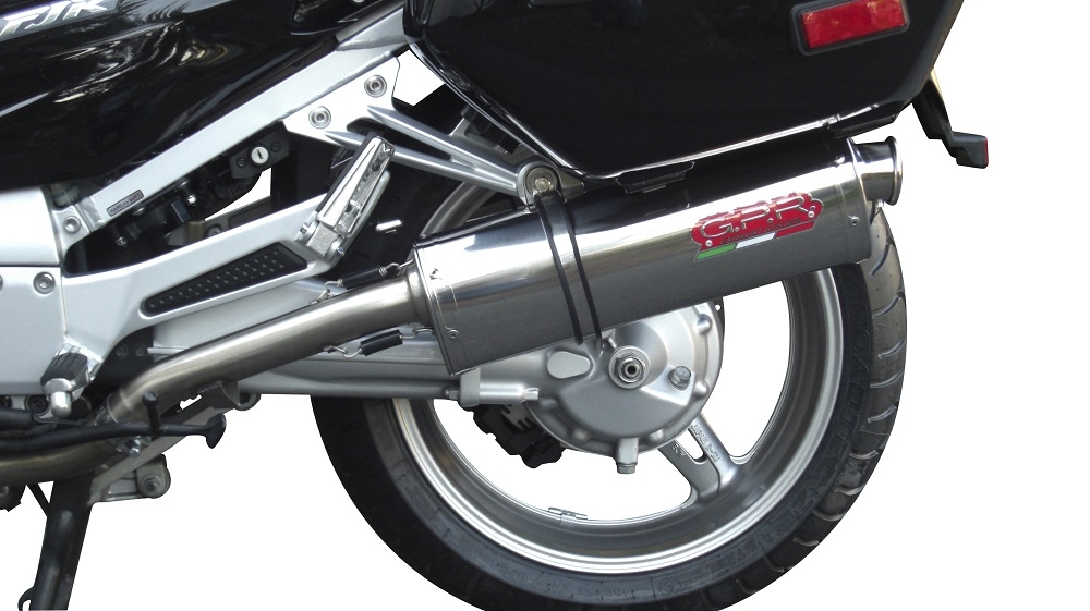 Exhaust compatible with Yamaha FJR1300 2017-2020, Trioval, Dual slip-on including removable db killers and link pipes, not EPA-compliant 