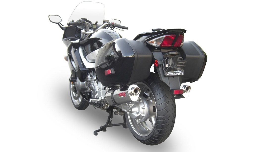Exhaust compatible with Yamaha FJR1300 2017-2020, Trioval, Dual slip-on including removable db killers and link pipes, not EPA-compliant 