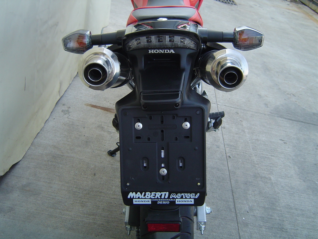 Exhaust compatible with Honda Fmx 650 2005-2008, Inox Tondo, Dual slip-on including removable db killers and link pipes, not EPA-compliant 