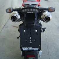 Exhaust compatible with Honda Fmx 650 2005-2008, Inox Tondo, Dual slip-on including removable db killers and link pipes, not EPA-compliant 