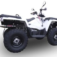 Exhaust compatible with Polaris Sportsman 1000 XP Highlifter Edition 2012-2016, Deeptone Atv, Slip-on exhaust including removable db killer and link pipe, EPA-compliance NOT required 