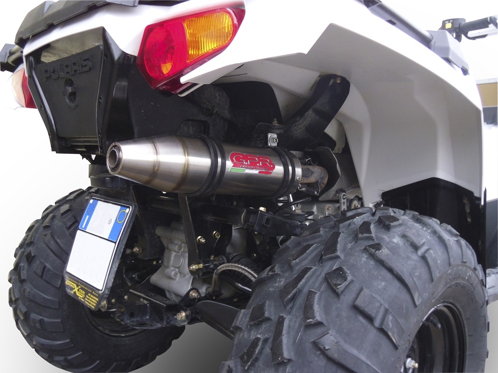Exhaust compatible with Polaris Predator 500 2003-2010, Deeptone Atv, Slip-on exhaust including removable db killer and link pipe, EPA-compliance NOT required 