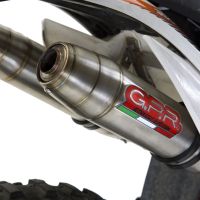Exhaust compatible with Ktm Freeride 350 4T 2012-2017, Deeptone Inox, Dual slip-on including removable db killers and link pipes, EPA-compliant 