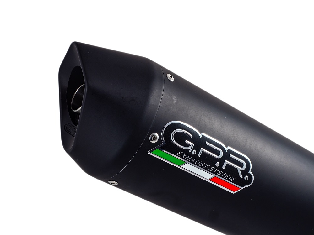 Exhaust compatible with Aprilia Dorsoduro 900 2017-2020, Furore Nero, Dual slip-on exhausts including link pipes 