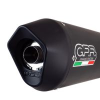 Exhaust compatible with Aprilia Dorsoduro 900 2017-2020, Furore Nero, Dual slip-on exhausts including link pipes 
