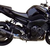 Exhaust compatible with Yamaha FZ-8 2010-2016, Furore Nero, Slip-on exhaust including removable db killer and link pipe, EPA-compliant 
