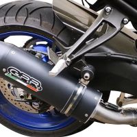 Exhaust compatible with Yamaha FZ-8 2010-2016, Furore Nero, Slip-on exhaust including removable db killer and link pipe, EPA-compliant 