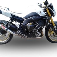 Exhaust compatible with Yamaha FZ-8 2010-2016, Deeptone Inox, Slip-on exhaust including removable db killer and link pipe, EPA-compliant 