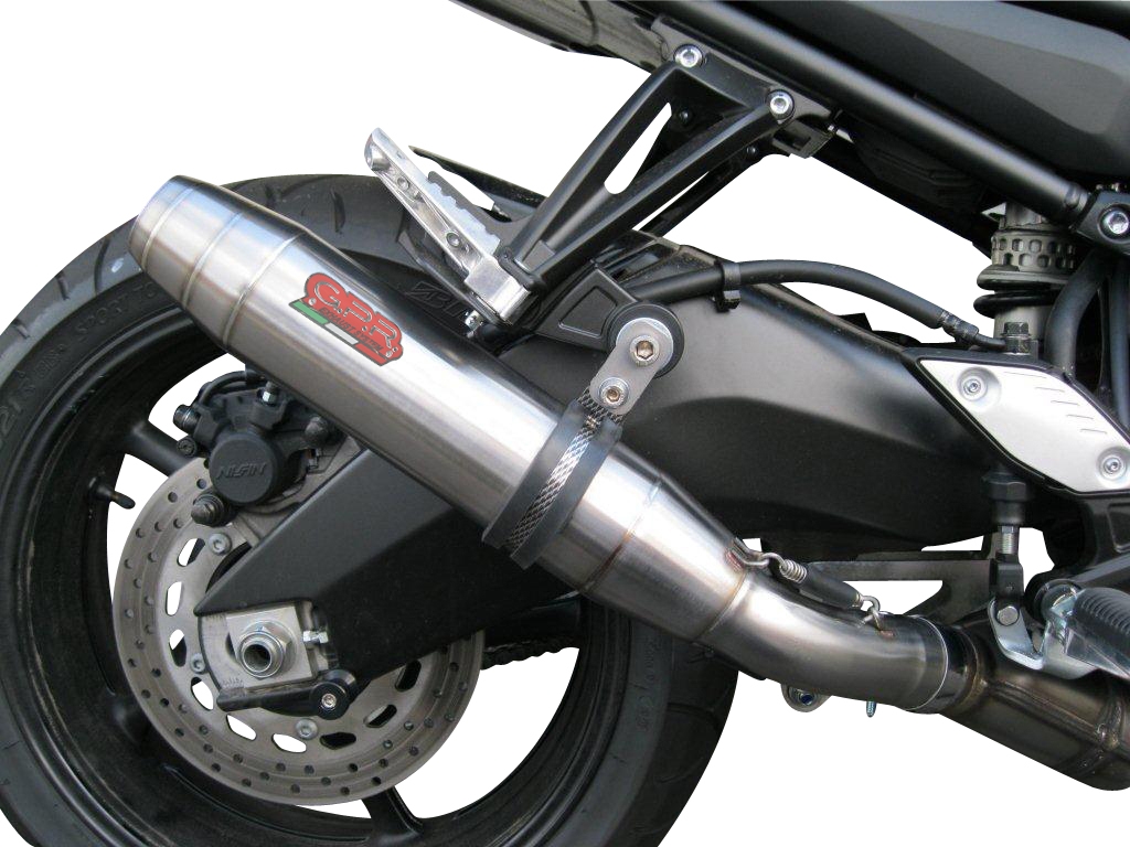Exhaust compatible with Yamaha FZ-8 2010-2016, Deeptone Inox, Slip-on exhaust including removable db killer and link pipe, EPA-compliant 