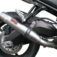 Exhaust compatible with Yamaha FZ-8 2010-2016, Deeptone Inox, Slip-on exhaust including removable db killer and link pipe, EPA-compliant 