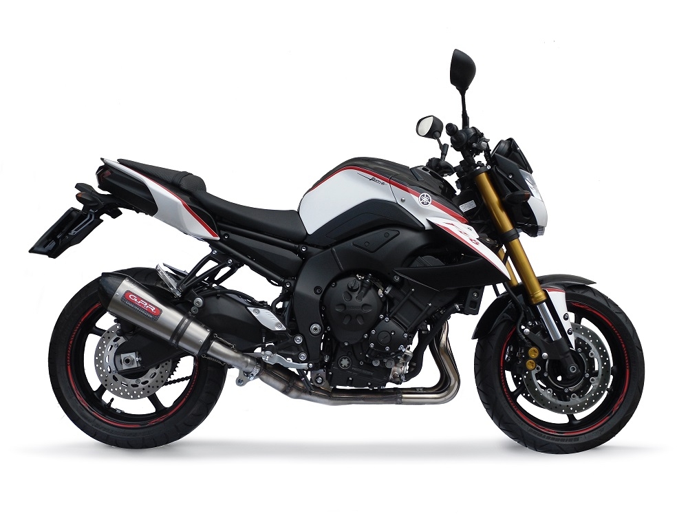 GPR exhaust compatible with  Yamaha FZ-8  2010-2016, New Grand Prix Evo Titanium, Slip-on exhaust including removable db killer and link pipe, EPA-compliant 