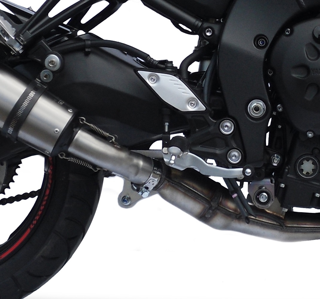 Exhaust compatible with Yamaha FZ-8 2010-2016, Albus Ceramic, Slip-on exhaust including removable db killer and link pipe, EPA-compliant 