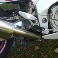 Exhaust compatible with Yamaha Fzr 1000 Ex-Up 1989-1990, Trioval, Slip-on exhaust including removable db killer and link pipe, EPA-compliant 