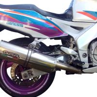 Exhaust compatible with Yamaha Fzr 1000 Ex-Up 1989-1990, Trioval, Slip-on exhaust including removable db killer and link pipe, EPA-compliant 
