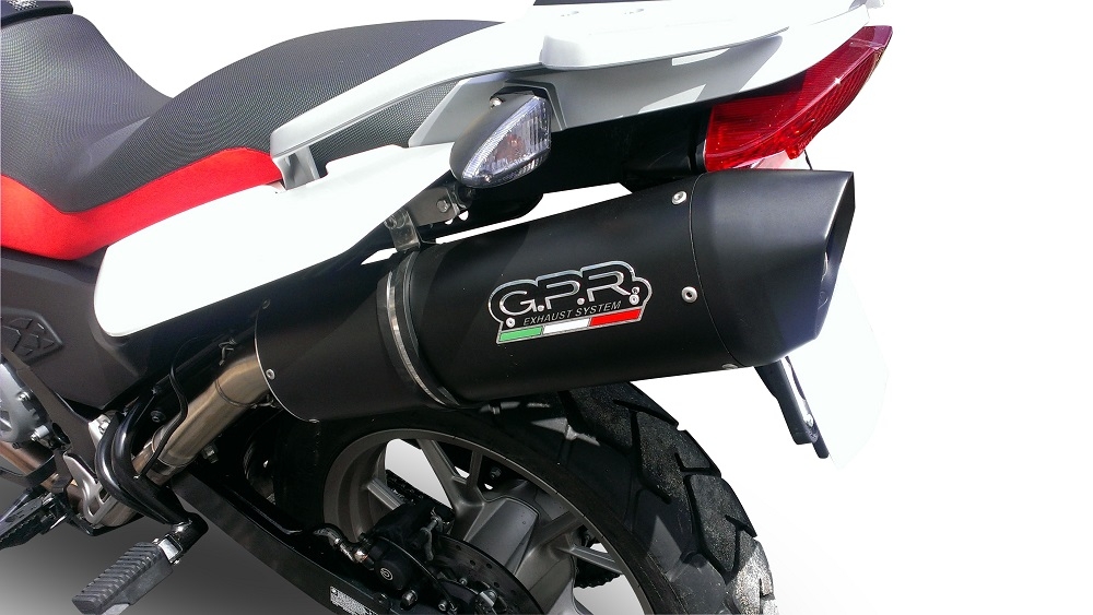Exhaust compatible with Bmw G650GS - Sertao 2010-2016, Furore Nero, Slip-on exhaust including removable db killer and link pipe, not EPA-compliant 