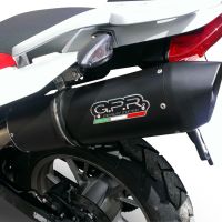 Exhaust compatible with Bmw G650GS - Sertao 2010-2016, Furore Nero, Slip-on exhaust including removable db killer and link pipe, not EPA-compliant 