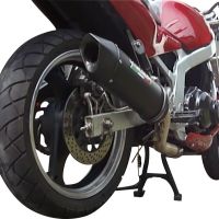 Exhaust compatible with Suzuki Gs 500 E - F 1989-2007, Furore Nero, Slip-on exhaust including removable db killer and link pipe, EPA-compliant 