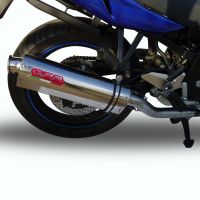 Exhaust compatible with Suzuki Gs 500 E - F 1989-2007, Trioval, Slip-on exhaust including removable db killer and link pipe, EPA-compliant 