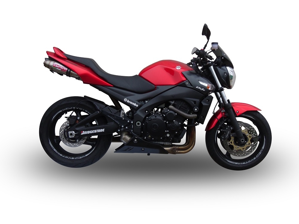 Exhaust compatible with Suzuki GSR600 2006-2011, Deeptone Inox, Dual slip-on including removable db killers and link pipes, EPA-compliant 